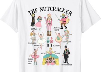 Vintage The Nutcracker Squad Pink Christmas Women Girls Kids T-Shirt
