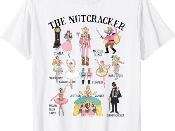 Vintage the nutcracker squad pink christmas women girls kids t-shirt