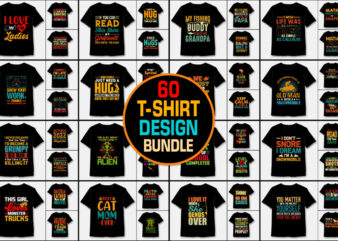 Vintage Typography T-Shirt Design Bundle