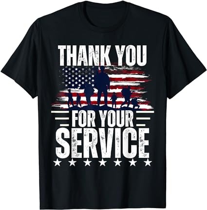 Vintage veteran thank you for your service tee veteran’s day t-shirt
