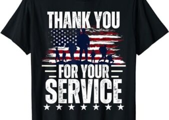Vintage Veteran Thank You For Your Service Tee Veteran’s Day T-Shirt