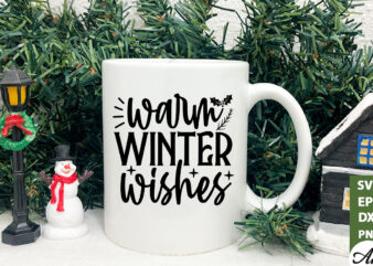 Warm winter wishes SVG