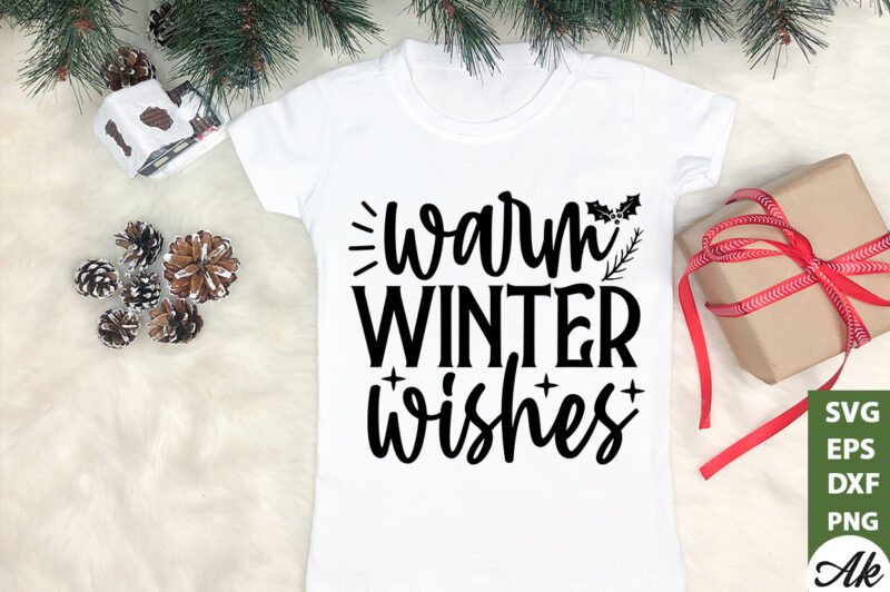 Warm winter wishes SVG