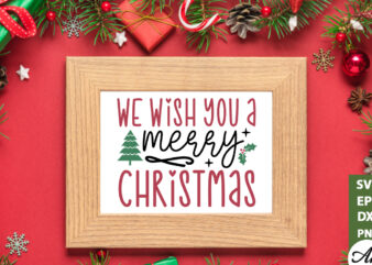 We wish you a merry christmas Sign Making SVG t shirt design for sale