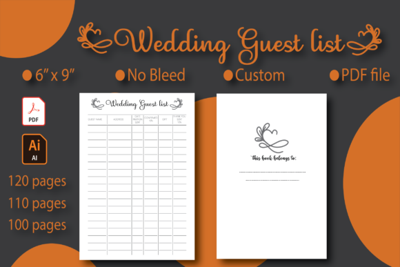 Wedding guest list planner notebook t shirt design for sale