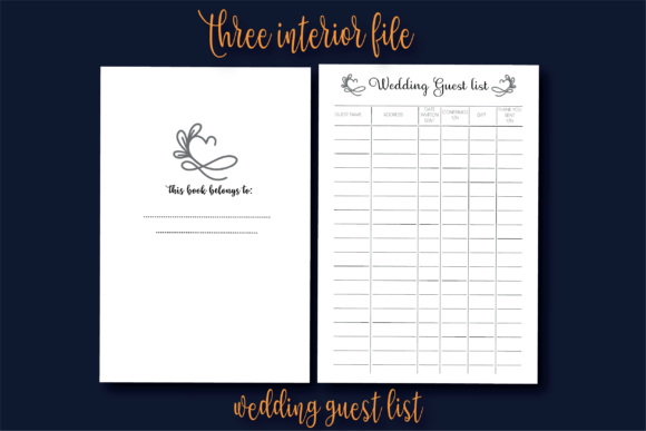 Wedding Guest List Planner Notebook