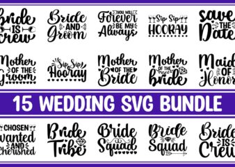 Wedding SVG Bundle t shirt design for sale