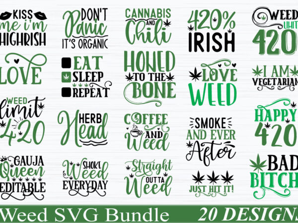 Weed svg bundle t shirt design for sale