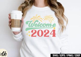 Welcome 2024 Retro SVG