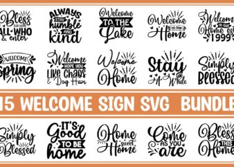 Welcome Sign SVG Bundle t shirt design for sale