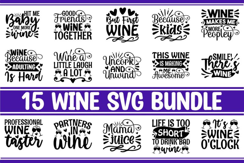 Wine SVG Bundle