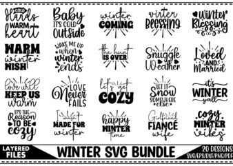 Winter SVG Bundle t shirt design for sale