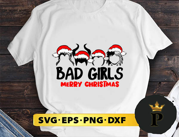Witches Bad Girl Merry Christmas SVG, Merry Christmas SVG, Xmas SVG PNG DXF EPS