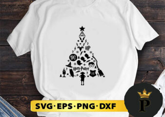 Wizardly christmas tree svg, merry christmas svg, xmas svg png dxf eps