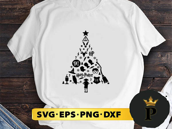Wizardly christmas tree svg, merry christmas svg, xmas svg png dxf eps t shirt design for sale