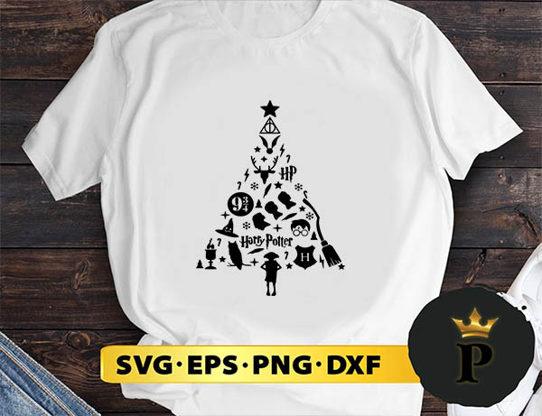 Wizardly Christmas Tree SVG, Merry Christmas SVG, Xmas SVG PNG DXF EPS