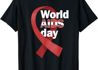 World Aids Day Hope Hiv Red Ribbon Aids Awareness Matching T-Shirt
