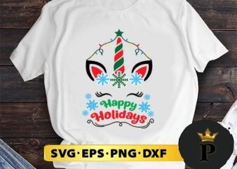 Xmas unicorn svg, merry christmas svg, xmas svg png dxf eps