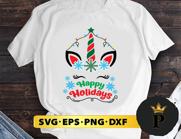 Xmas Unicorn SVG, Merry Christmas SVG, Xmas SVG PNG DXF EPS