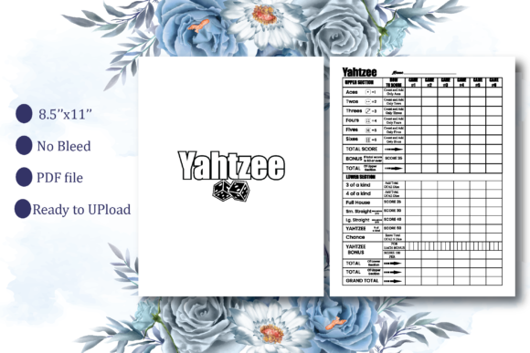 Yahtzee Score Sheets-kdp Interior