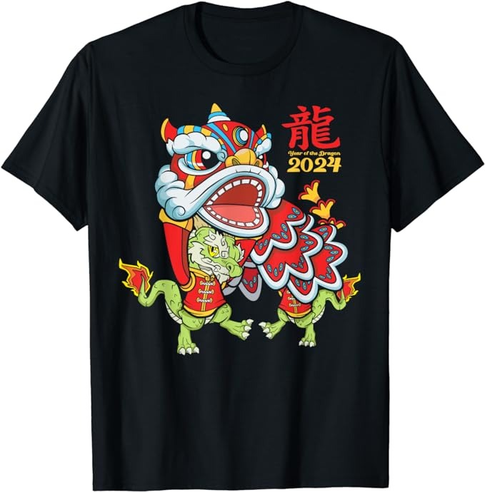 Year of the Dragon 2024 Chinese New Year Zodiac Lunar T-Shirt 1