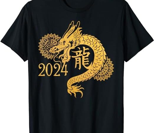 Year of the dragon 2024 chinese new year zodiac lunar t-shirt