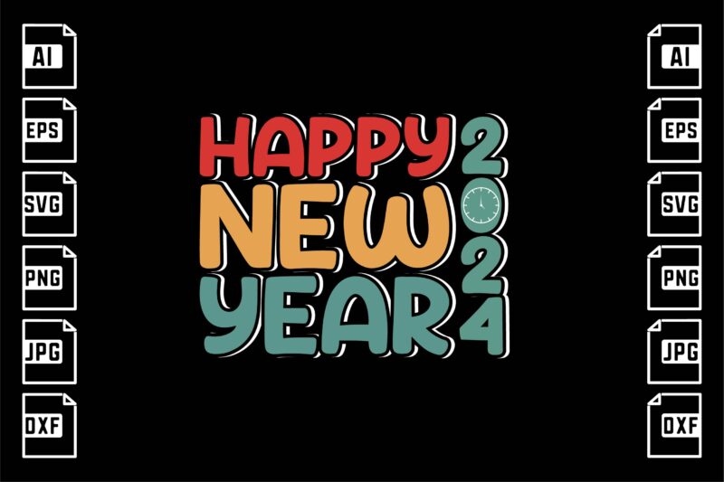 Happy new year 2024 shirt design