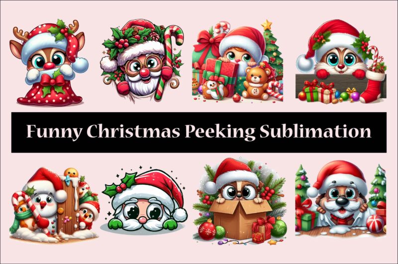 Christmas Peeking t-shirt Bundle