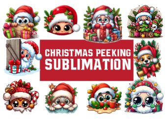 Christmas Peeking Sublimation Bundle