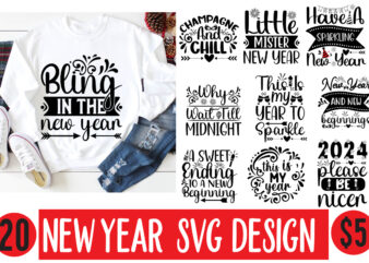 New year SVG design bundle,new year 2024,new year decorations 2024, new year decorations, new year hats 2024,new year earrings, new year hea
