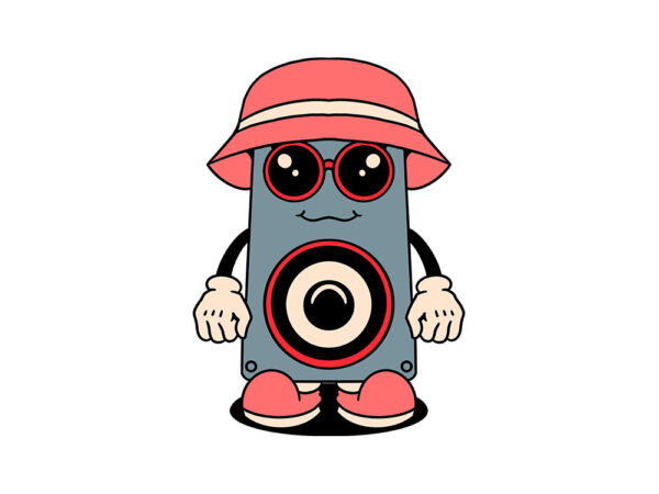 Cute soundsystem t shirt vector file