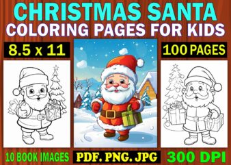 Christmas Santa Coloring Pages for Kids 4