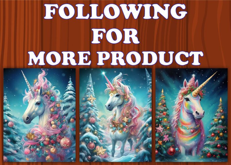 Unicorn Christmas Coloring Pages for Adult 3
