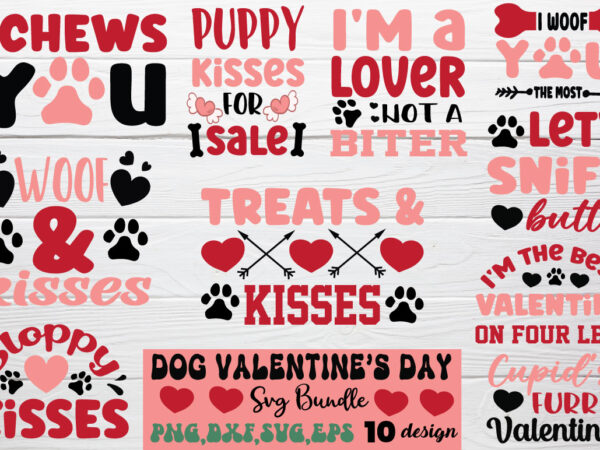 Dog valentine day t-shirt bundle dog valentine day svg bundle