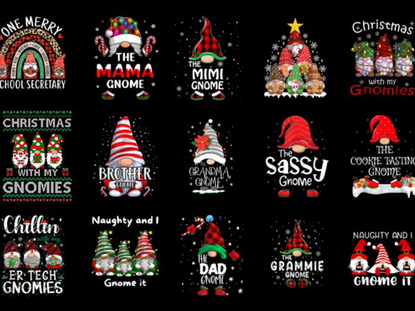 15 christmas gnome shirt designs bundle for commercial use part 4, christmas gnome t-shirt, christmas gnome png file, christmas gnome digita