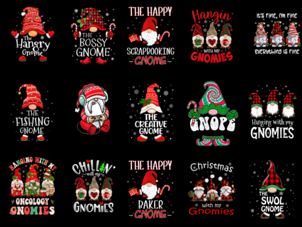 15 christmas gnome shirt designs bundle for commercial use part 5, christmas gnome t-shirt, christmas gnome png file, christmas gnome digita