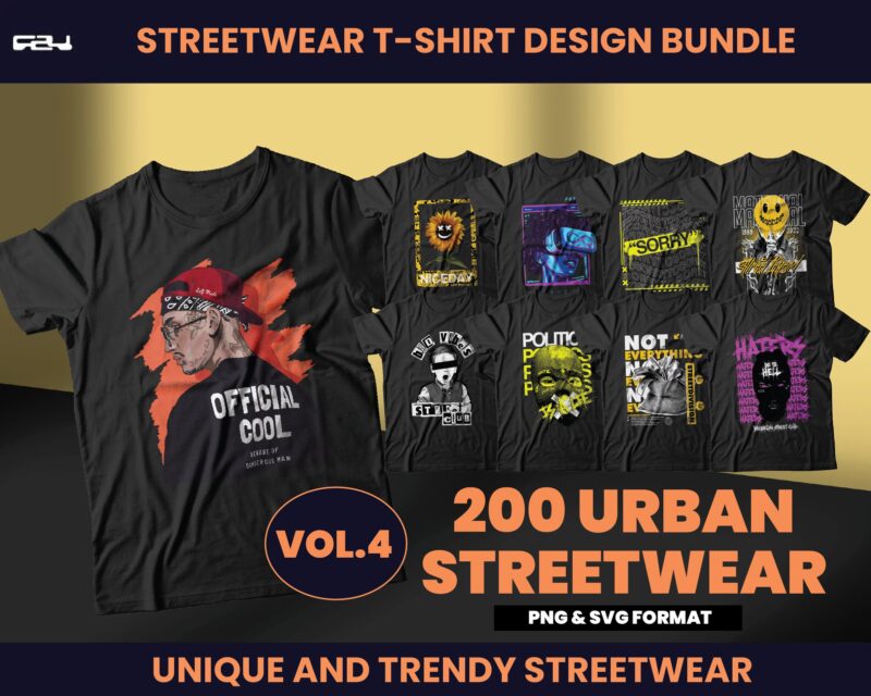200 Urban Streetwear Designs, T-shirt Design bundle, Streetwear Designs, Aesthetic Design, Urban Shirt designs, Graphics shirt , DTF, DTG