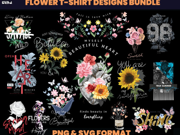 70 flower streetwear design bundle, t-shirt design bundle, streetwear designs, aesthetic design, urban designs, graphics shirt , dtf, dtg