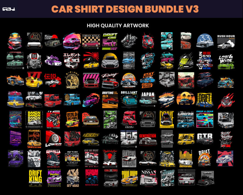 94 Sport Car Streetwear Designs, T-shirt Design bundle, Streetwear Designs, jdm Design, Urban Shirt designs, Graphics shirt , DTF, DTG