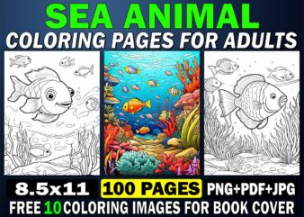 Sea Animal Coloring Pages for Adults 3