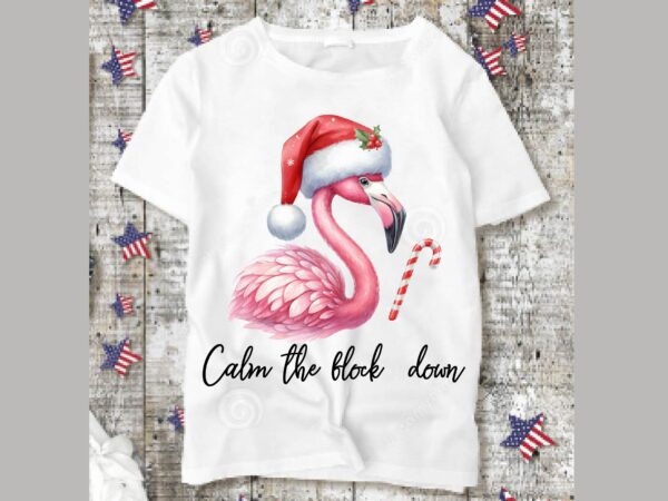 Watercolor flamingo christmas png sublimation bundle t shirt design for sale