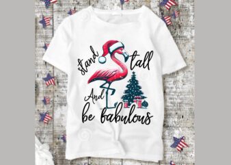 Watercolor Flamingo Christmas PNG Sublimation t shirt design for sale