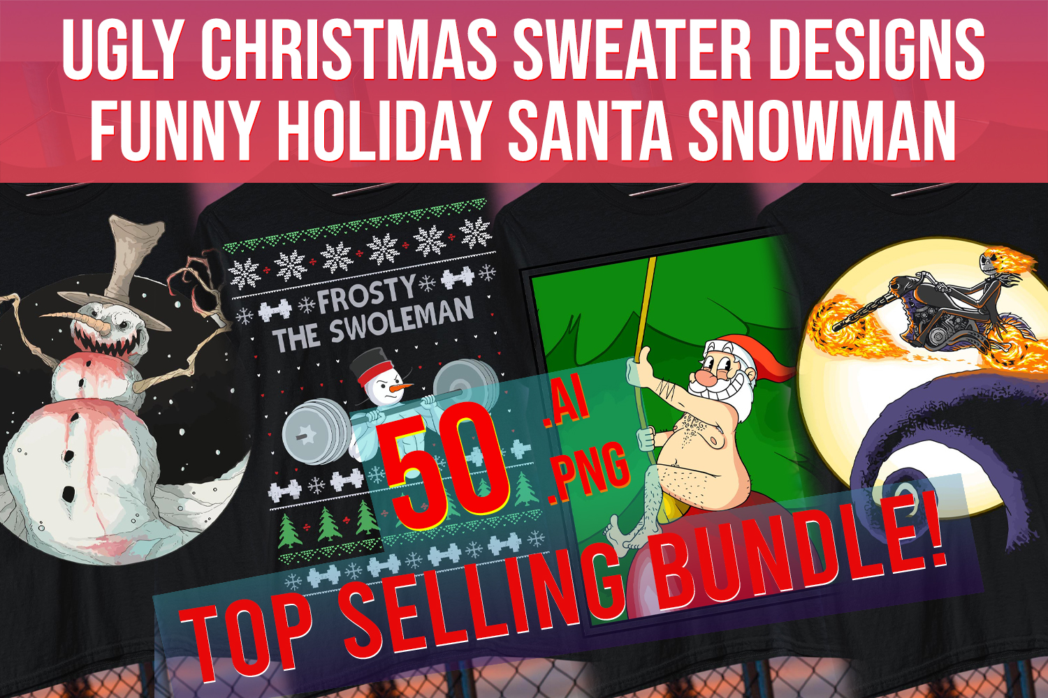 Ugly Christmas Sweaters Designs Funny Holiday Santa Snowman 2025 2025