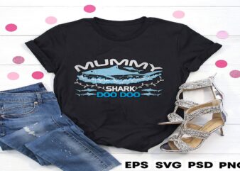 Mummy Shark doo t shirt designs for sale
