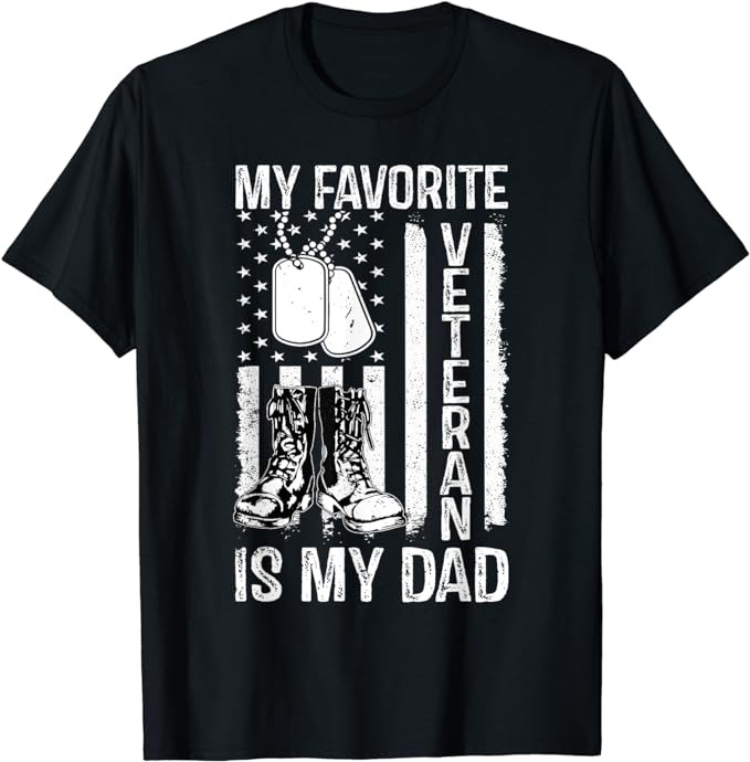 my favorite veteran is my dad army military veterans day T-Shirt