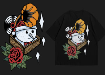 Snowman oldschool design tshirt