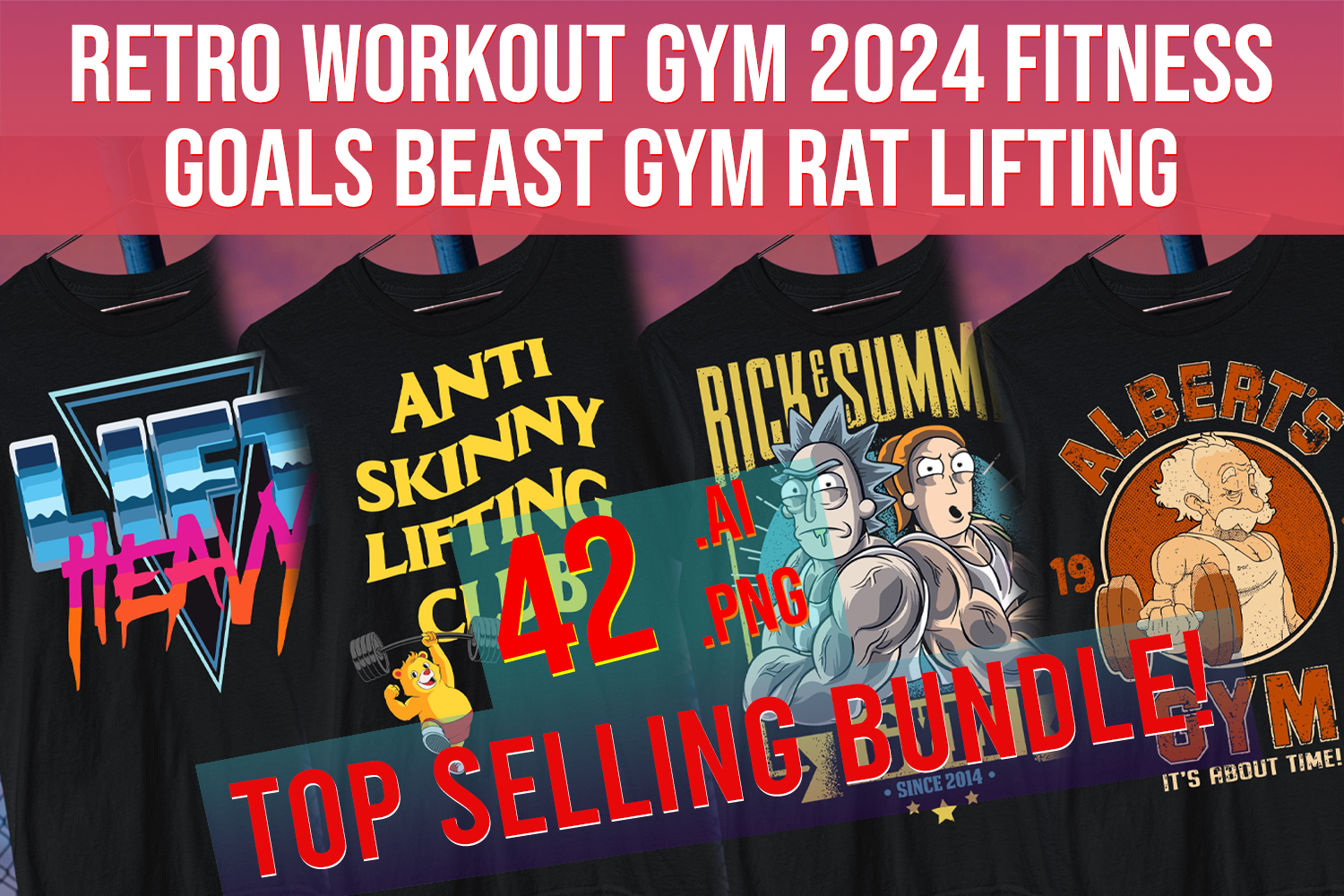 Gym Rat Digital Download Funny Weightlifting Fitness 