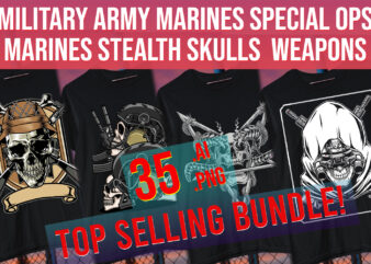 Military Army Marines Special Ops Tactical Stealth Skulls Weapons t shirt designs for sale