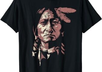 sitting bull native american chief indian warrior men women T-Shirt