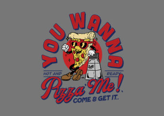 pizza me t shirt illustration